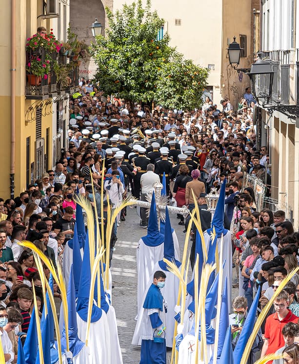 Palm Sunday Nazarenos with palms