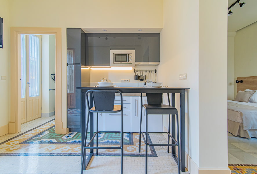 Apartamento Basic King 5 Cocina con barra americana