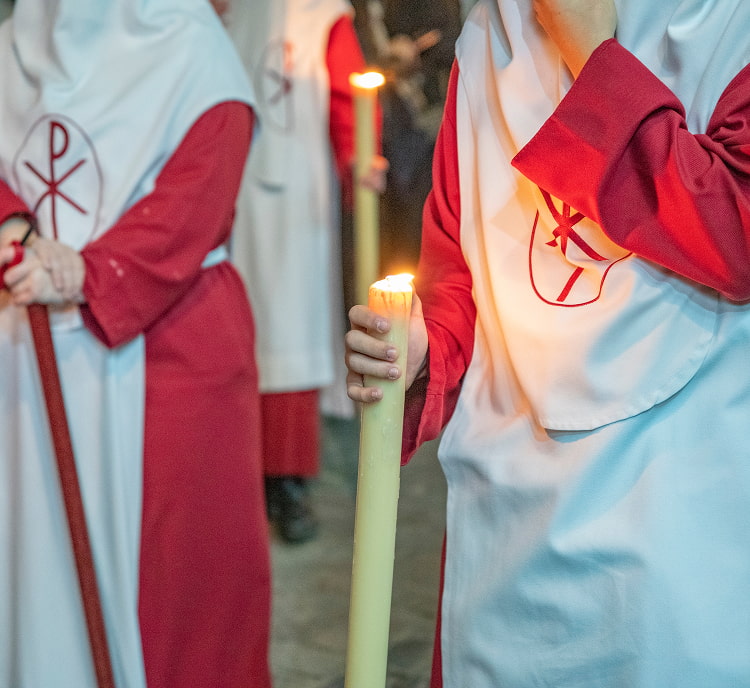 Semana Santa Detalle de una procesión de Semana Santa
