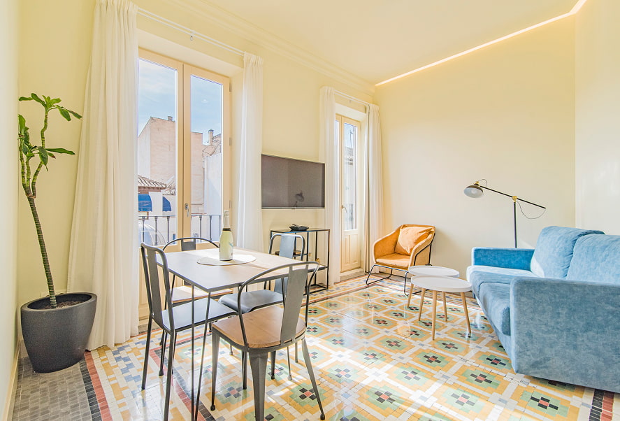 Apartamento Penthouse Suite 1 Comedor con suelos de mosaico del Apartamento Penthouse Suite